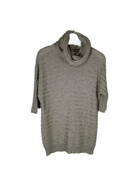 BB Dakota Beige Ribbed Knit Cowl Neck Sweater Womens Small Fall